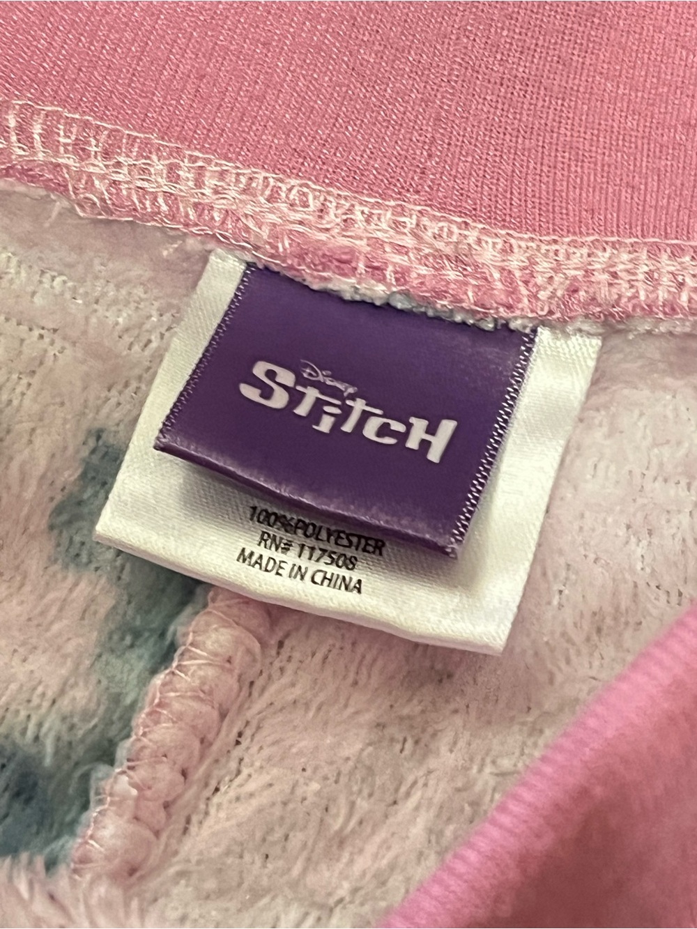 Girls Disney Stitch & Angel Plush Fleece Pajama Pants Pink Size Medium 10 Lounge - Picture 5 of 6